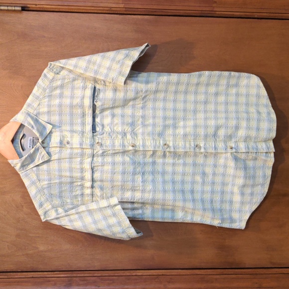 Columbia Titanium Omni-Dry Short Sleeve Button Up Collared Shirt Size M - Picture 1 of 4